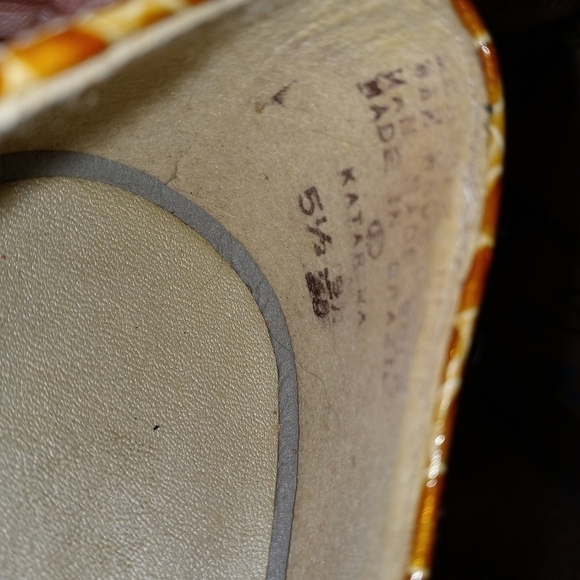 Vintage Selby bamboo yellow snakeskin shoe 5.5 - Picture 11 of 11